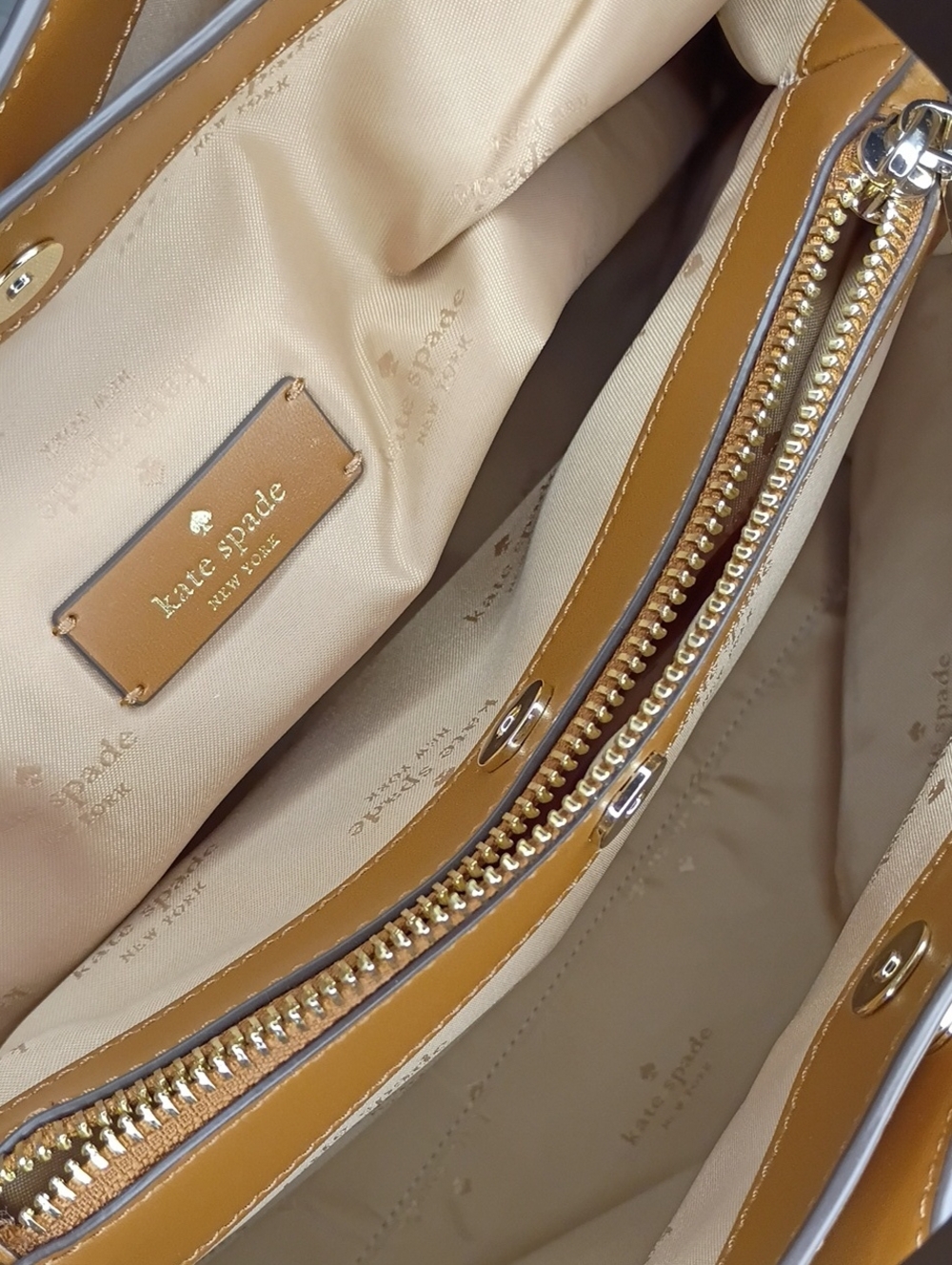 kate spade Dumpling satchel in Gingerbread Tan Pebble leather - Picture 15 of 16